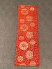 Vintage Japanese red floral with silver thread design Obi